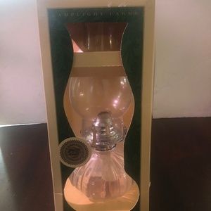 Vintage Glass Oil Lantern. NEW. Breast Cancer Fundraiser.